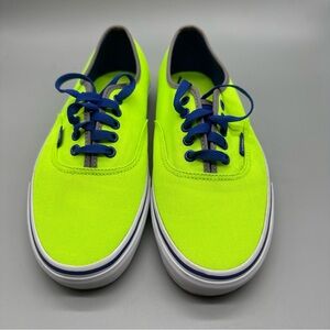 Vans Era Neon Green Gecko White Skate Shoe Bright Low Top Sneaker Sz Men 9.5